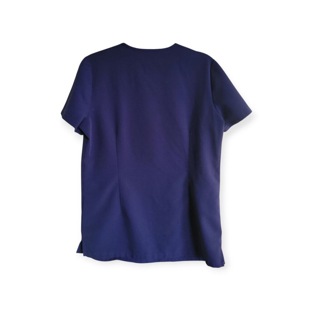 FIGS Navy Blue Casma Scrub Top XS Women’s V-Neck Three-Pocket Trendy Workwear - Picture 2 of 7